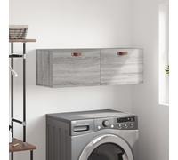 Grey Sonoma Engineered Wood Wall Cupboard 100x36.5x35 cm Floating Storage Shelf