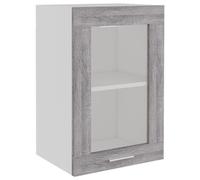 vidaXL Hanging Glass Cabinet Grey Sonoma 40x31x60 cm Engineered Wood NEW