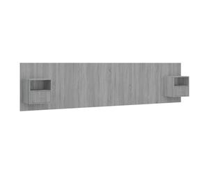 (grey sonoma, one drawer and one shelf) vidaXL Bed Headboard with Cabinets Bed Header Bed Cabinet Engineered Wood