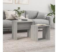 vidaXL Nesting Coffee Tables 2 Pcs Grey Sonoma Engineered Wood, Grey
