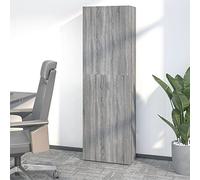 Grey Sonoma Storage Cabinet with Doors - Office Bookcase & nizer for Home Garage & Warehouse - 60 x 32 x 190 cm - & Stylish Office Storage Solution