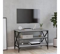 Grey Sonoma TV Cabinet 80x40x50 cm - Engineered Wood Entertainment Center Modern TV StandStereo Storage Unit for Living Room Home Indoor Furniture