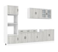Kitchen Cabinet Set 7 Piece Cupboard Storage Cabinet Engineered Wood vidaXL
