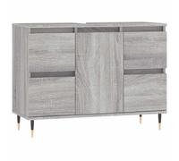 (grey sonoma) vidaXL Bathroom Cabinet Vanity Unit Highboard Cupboard White Engineered Wood