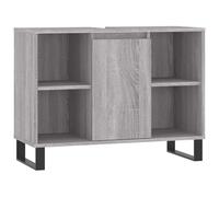 (grey sonoma) vidaXL Bathroom Cabinet Vanity Unit Highboard Cupboard White Engineered Wood