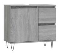 vidaXL Bathroom Cabinet Grey Sonoma 65x33x60 cm Engineered Wood