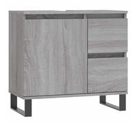 (grey sonoma) vidaXL Bathroom Cabinet Vanity Unit Highboard Cupboard White Engineered Wood