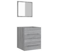 (Grey sonoma) vidaXL Bathroom Cabinet with Mirror Vanity Unit Sink Cabinet Engineered Wood