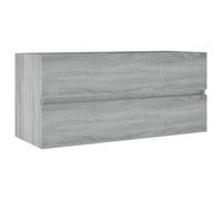 (grey sonoma) vidaXL Bathroom Furniture Set 2 Piece Storage Cabinet Cupboard Engineered Wood