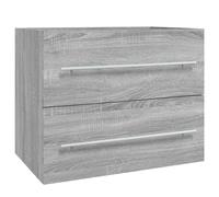Sink Cabinet Wall-Mounted Grey Sonoma 60x38.5x48cm Engineered Wood Drawers Slim