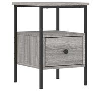 (grey sonoma) vidaXL Bedside Cabinet Bedside Table Side Table Sonoma Oak Engineered Wood