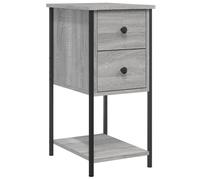 (grey sonoma) vidaXL Bedside Cabinet Bedside Table Side Table Sonoma Oak Engineered Wood