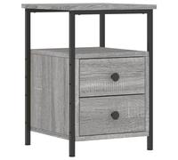 Vidaxl Bedside Cabinet Grey Sonoma 34X35.5X50 Cm Engineered Wood, Grey