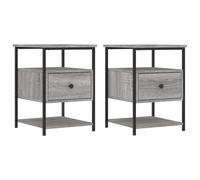 vidaXL Bedside Cabinets 2 pcs Grey Sonoma 40x42x56 cm Engineered Wood