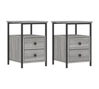 Bedside Cabinets Side Table Nightstand Bedside Table Engineered Wood vidaXL