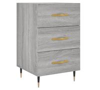 (grey sonoma) vidaXL Bedside Cabinets Side Table Bedstand Nightstand 2 pcs Engineered Wood