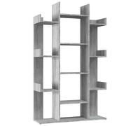 Vidaxl Book Cabinet Grey Sonoma 86X25.5X140 Cm Engineered Wood Book Cabinets
