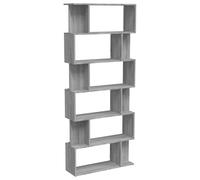 vidaXL Book Cabinet/Room Divider Grey Sonoma 80x24x192 cm Engineered Wood