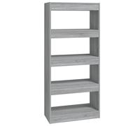 (grey sonoma) vidaXL Book Cabinet/Room Divider Engineered Wood Room Partition Multi Colours