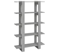 vidaXL Book Cabinet/Room Divider Grey Sonoma 100x30x160 cm