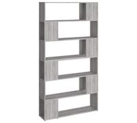 vidaXL Book Cabinet/Room Divider Grey Sonoma 100x24x188 cm UK GF0