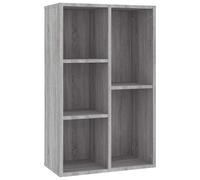 vidaXL Book Cabinet/Sideboard Grey Sonoma 50x25x80 cm Engineered Wood Bookcase