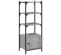 vidaXL Bookcase 3-Tier Grey Sonoma 41x30x109.5 cm Engineered Wood