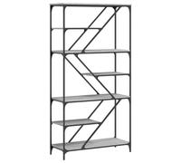 (grey sonoma) vidaXL Bookshelf Office Storage Cabinet Book Shelf Engineered Wood and Steel
