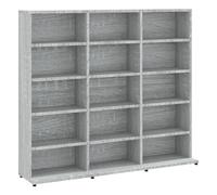 vidaXL Grey Sonoma CD Cabinet - Size: 89.5 x 100 x 23cm - Wilko