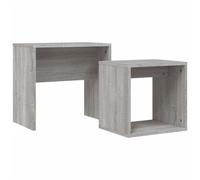 Vidaxl Nesting Coffee Tables 2 Pcs Grey Sonoma Engineered Wood