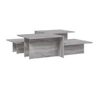 (grey sonoma) vidaXL Coffee Tables Living Room Side End Couch Table Engineered Wood 2 pcs