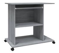(grey sonoma) vidaXL Computer Desk Chipboard PC Laptop Table Desk Workstation Multi Colours