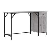(grey sonoma) vidaXL Computer Desk Writing Table Standing Desk Office Desk Engineered Wood