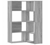 Wardrobe Grey Sonoma Engineered Wood 85x85x140 cm 6 Shelves Modern Large Storage