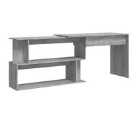 (grey sonoma) vidaXL Corner Desk Writing Rotable Table Engineered Wood Desk Multi Colours