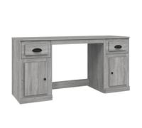 vidaXL Desk with Cabinet Grey Sonoma Engineered Wood