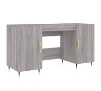 (grey sonoma) vidaXL Desk Computer Desk Writing Table Office Work Desk White Engineered Wood