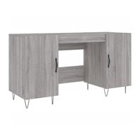 vidaXL Desk Grey Sonoma 140x50x75 cm Engineered Wood