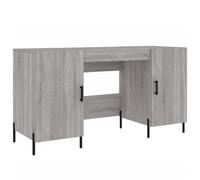 vidaXL Desk Grey Sonoma 140x50x75 cm Engineered Wood, Grey