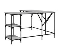(grey sonoma) vidaXL Desk Office Desk Computer Table Study Writing Table Engineered Wood