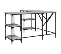 Desk Office Writing Computer Table Grey Sonoma Engineered Wood vidaXL