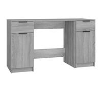 (Grey sonoma) vidaXL Desk with Side Cabinet Engineered Wood Standing Desk Multi Colours