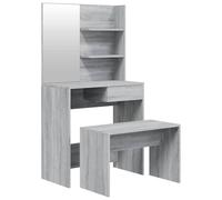 (Grey sonoma) vidaXL Dressing Table Set HomeVanity Table Makeup Vanity Desk Cosmetic Table