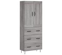 (grey sonoma) vidaXL Highboard Cupboard Tall Storage Cabinet Concrete Grey Engineered Wood