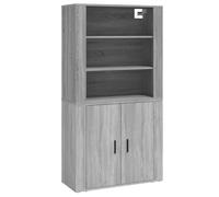 (grey sonoma) vidaXL Highboard Engineered Wood Sideboard Home Storage Cabinet Multi Colours