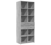 (grey sonoma) vidaXL Highboard Sideboard Cabinet Storage Cupboard Brown Oak Engineered Wood