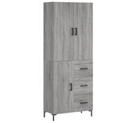 (grey sonoma) vidaXL Highboard Sideboard Cupboard Side Cabinet Smoked Oak Engineered Wood