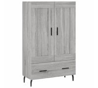 (grey sonoma) vidaXL Highboard Sideboard Storage Cabinet High Gloss White Engineered Wood