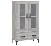 (grey sonoma) vidaXL Highboard Sideboard Storage Cabinet Side Cabinet Black Engineered Wood