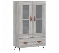 (grey sonoma) vidaXL Highboard Sideboard Storage Cabinet Side Cabinet Black Engineered Wood